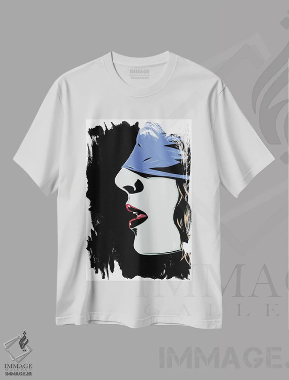 تیشرت سفید طرح دار نگاه اثر جوزپه کریستیانو | immage.ir