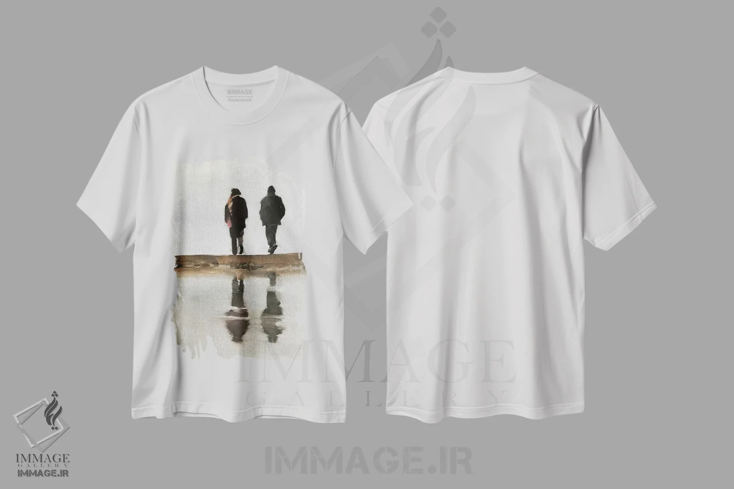 تیشرت سفید طرح دار بازتاب، دکور معاصر اثر جیمز کوتز | immage.ir