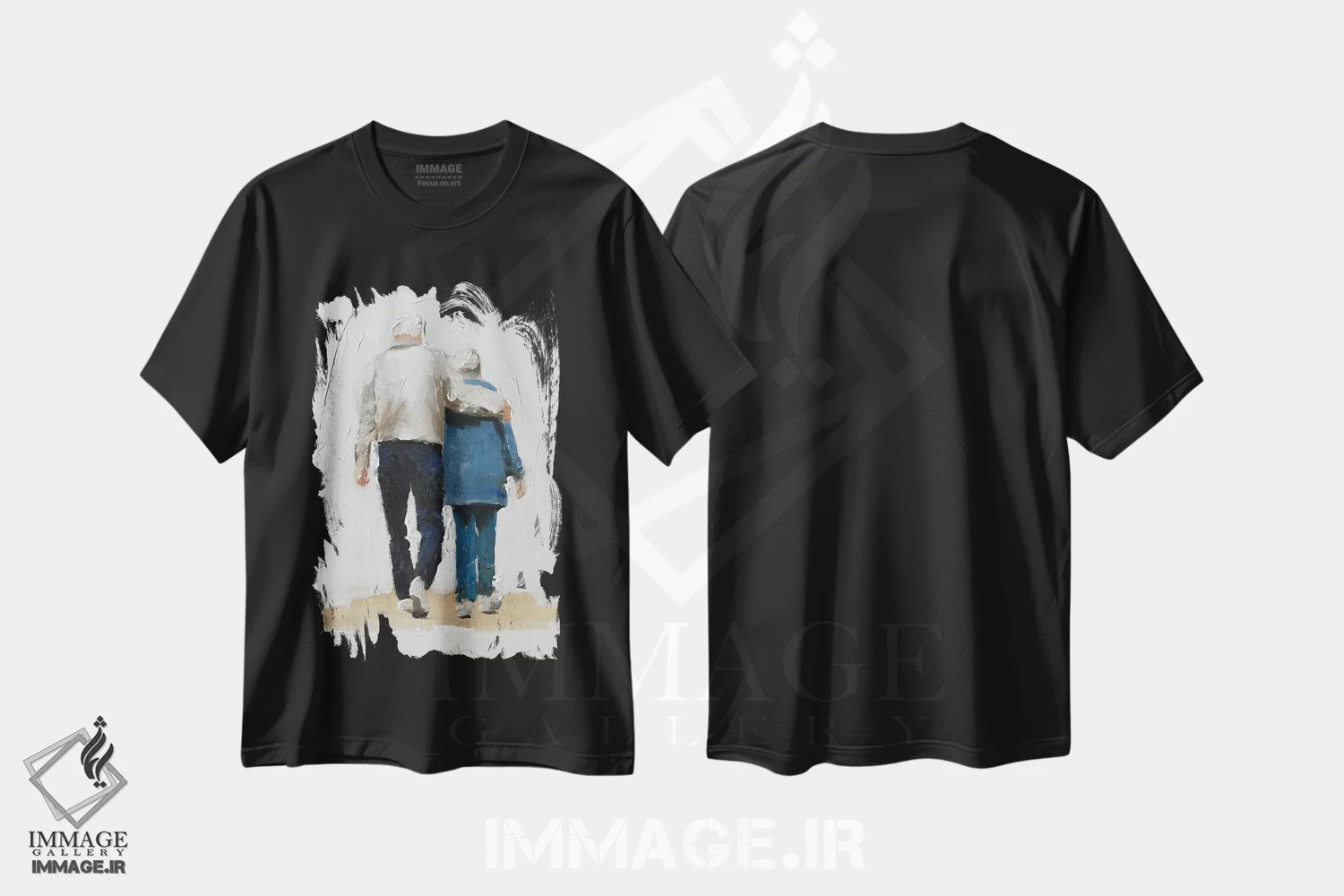 تیشرت مشکی طرح دار تا ابد با هم، دکور معاصر اثر جیمز کوتز | immage.ir