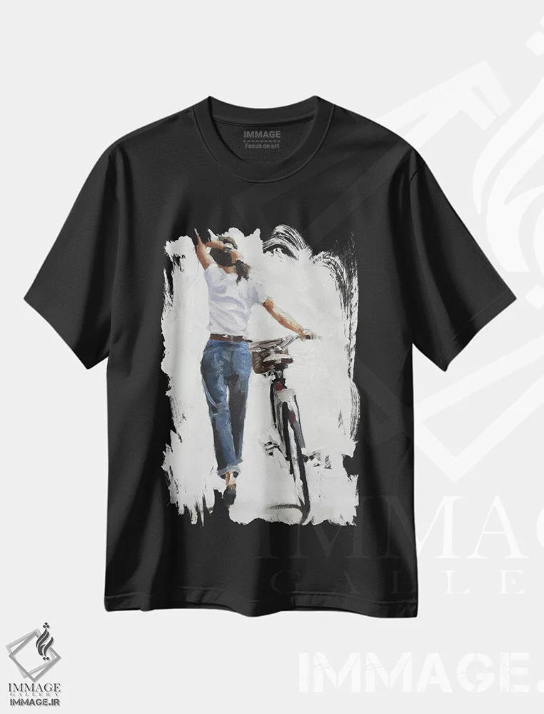 تیشرت مشکی طرح دار آثار جیمز کوتز - immage.ir
