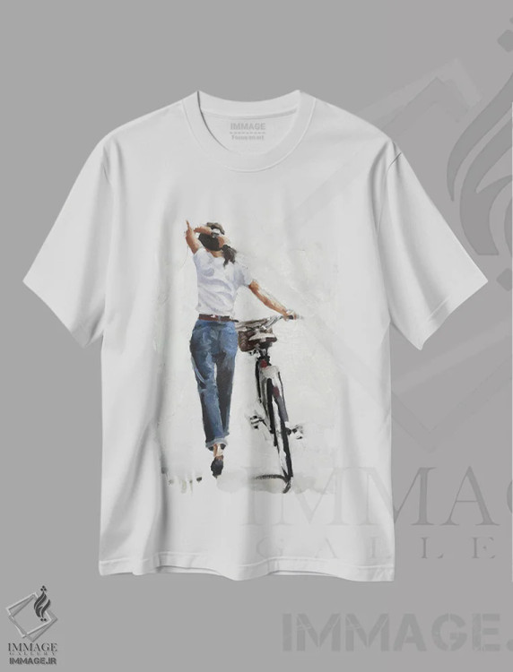 تیشرت سفید طرح دار آثار جیمز کوتز - فروشگاه ایماژ