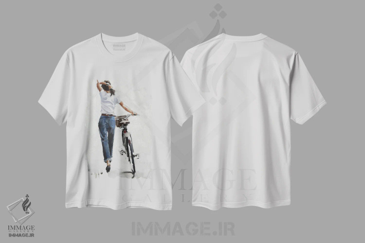 تیشرت سفید طرح دار آثار جیمز کوتز - فروشگاه ایماژ