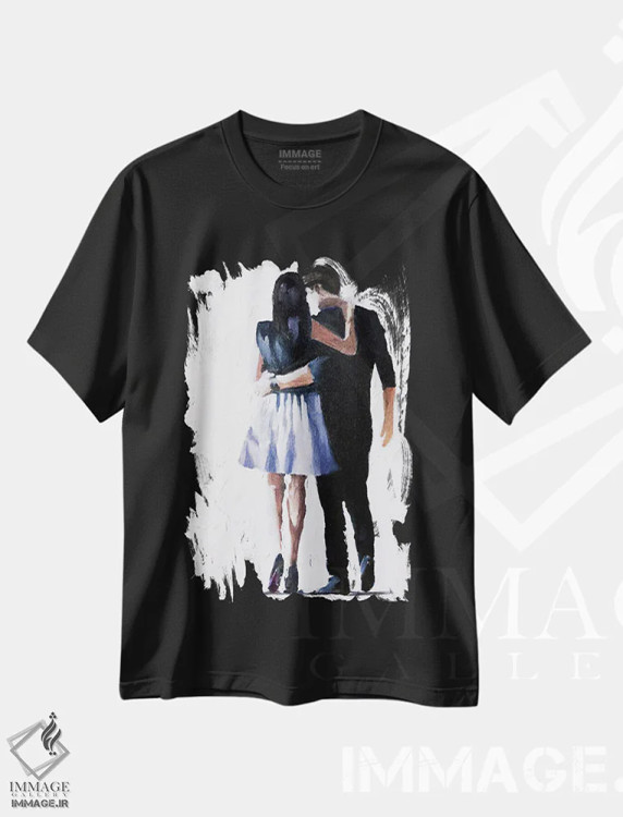 تیشرت مشکی طرح دار نزدیکم نگه دار، دکور معاصر اثر جیمز کوتز | immage.ir