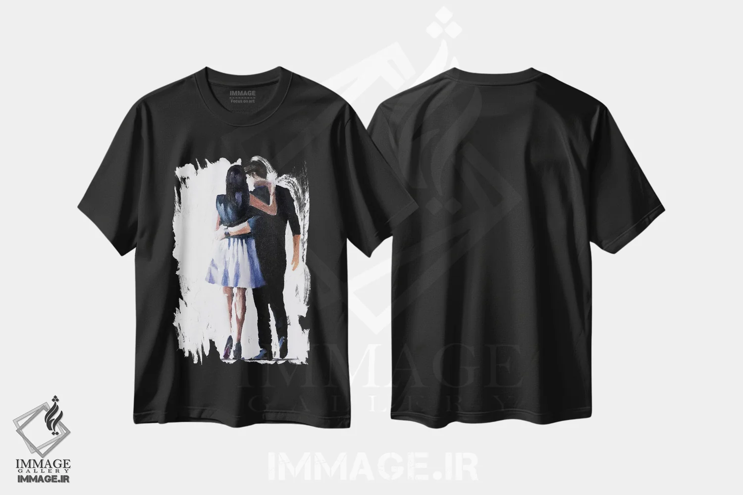 تیشرت مشکی طرح دار نزدیکم نگه دار، دکور معاصر اثر جیمز کوتز | immage.ir