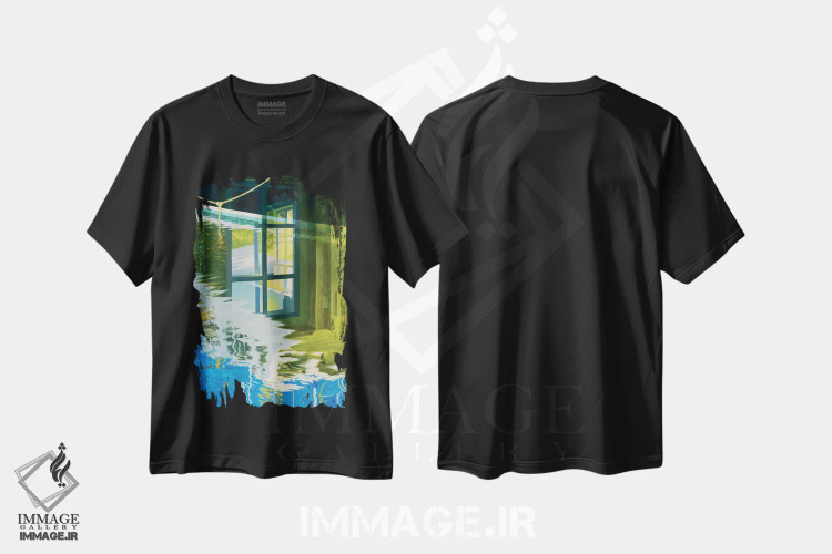 تیشرت مشکی طرح دار تابستان ال، هنر فاخر معاصر اثر جف کارپنتر | فروشگاه ایماژ