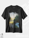 تیشرت مشکی طرح دار نورهای تابستانی پرشور، هنر فاخر معاصر اثر جف کارپنتر | immage.ir