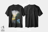تیشرت مشکی طرح دار نورهای تابستانی پرشور، هنر فاخر معاصر اثر جف کارپنتر | immage.ir