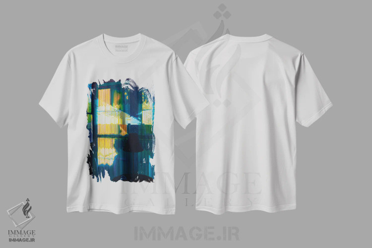 تیشرت سفید طرح دار طبیعت بی جان در پنجره روسپی خانه، هنر فاخر معاصر اثر جف کارپنتر | immage.ir