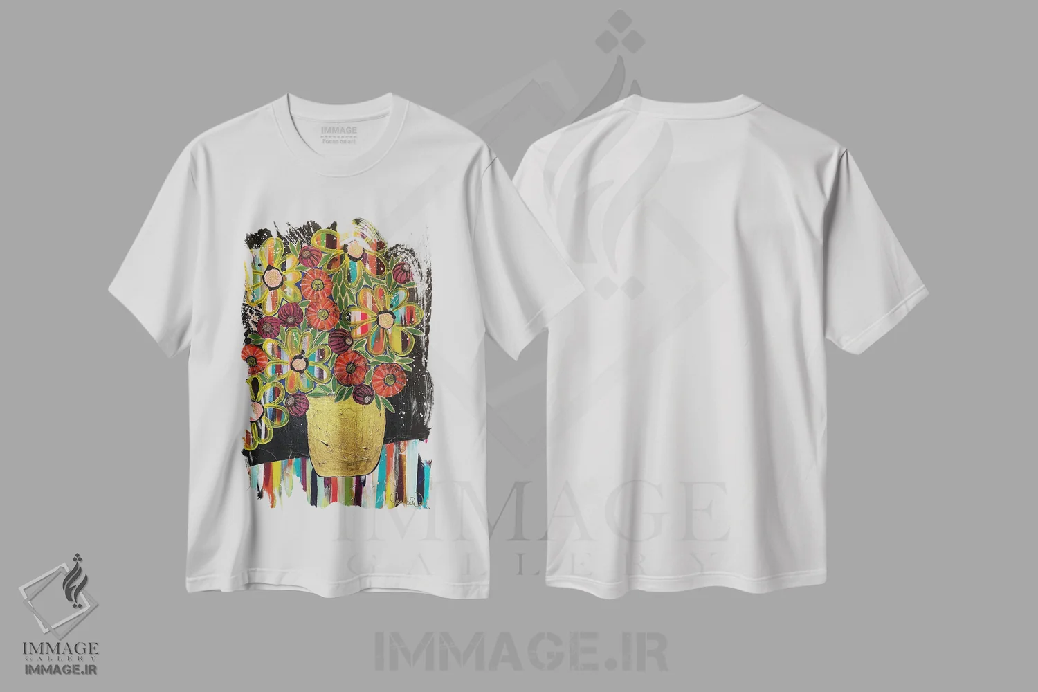 تیشرت سفید طرح دار دیزی، تزئینی اثر جسیکا وود | فروشگاه ایماژ