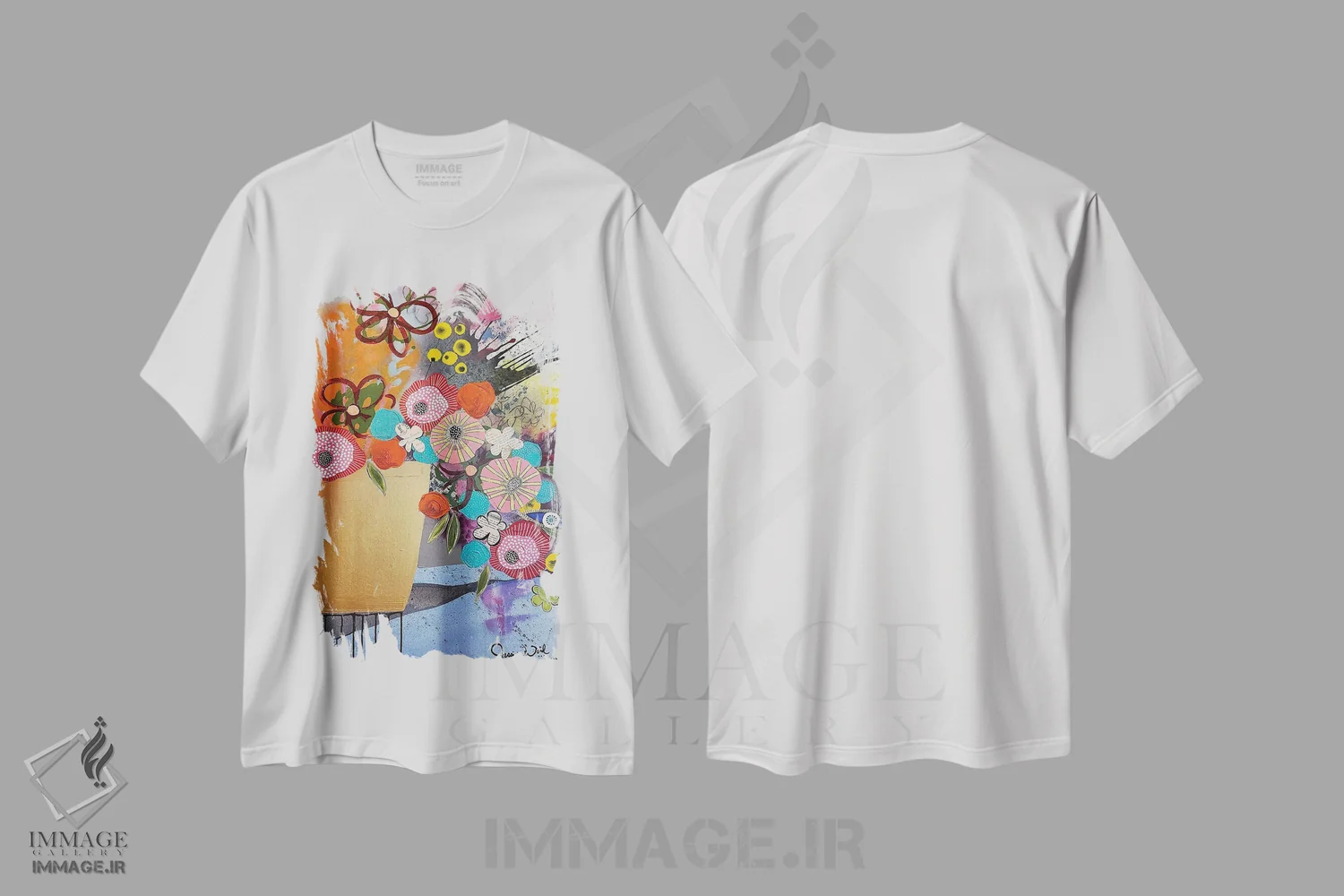 تیشرت سفید طرح دار مراقب تو بودن، تزئینی اثر جسیکا وود | فروشگاه ایماژ