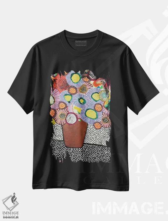 تیشرت مشکی طرح دار بنویسش، تزئینی اثر جسیکا وود | فروشگاه ایماژ