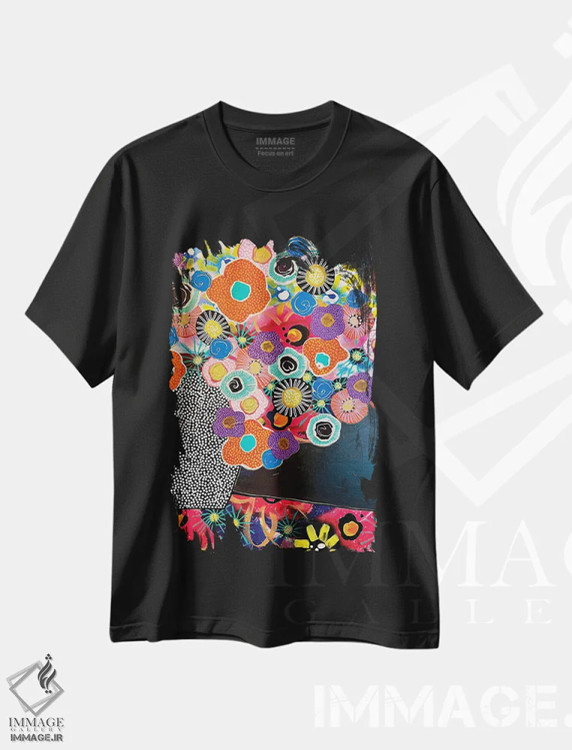 تیشرت مشکی طرح دار حالم خوب می شود، تزئینی اثر جسیکا وود | فروشگاه ایماژ