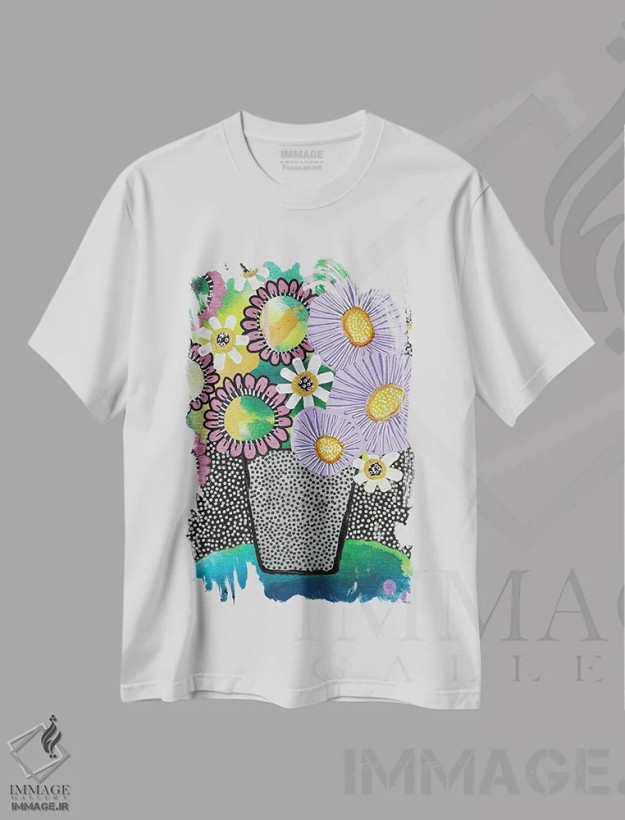 تیشرت سفید طرح دار روح های همسان، تزئینی اثر جسیکا وود | فروشگاه ایماژ