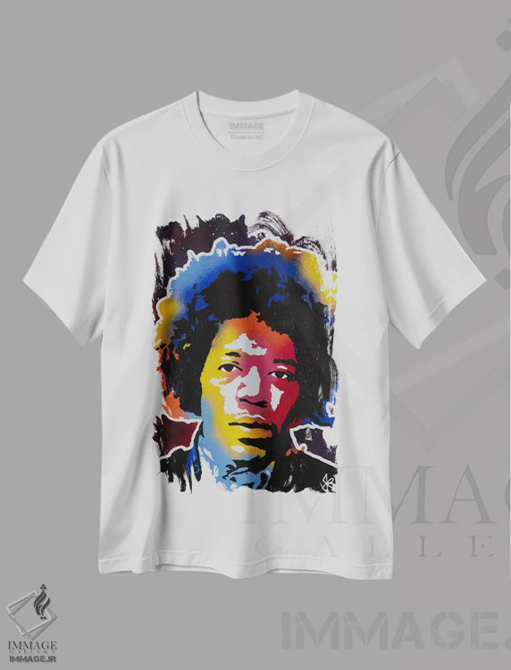 تیشرت سفید طرح دار بوسیدن آسمان، هنر آمریکایی آفریقایی تبار اثر جرد بومن | immage.ir