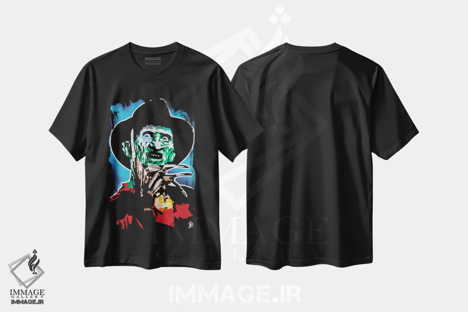 تیشرت مشکی طرح دار کابوس ها، مدیوم اثر جرد بومن | immage.ir
