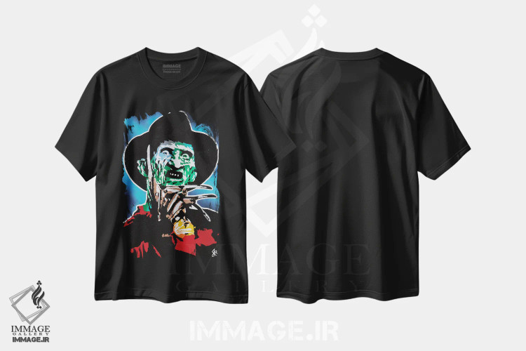 تیشرت مشکی طرح دار کابوس ها، مدیوم اثر جرد بومن | immage.ir