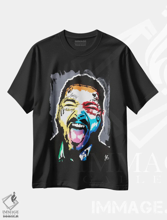 تیشرت مشکی طرح دار لبخند میلیون دلاری، مدیوم اثر جرد بومن | فروشگاه ایماژ