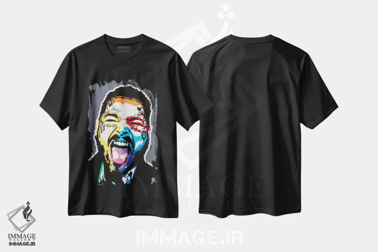 تیشرت مشکی طرح دار لبخند میلیون دلاری، مدیوم اثر جرد بومن | فروشگاه ایماژ