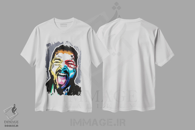 تیشرت سفید طرح دار لبخند میلیون دلاری، مدیوم اثر جرد بومن | immage.ir