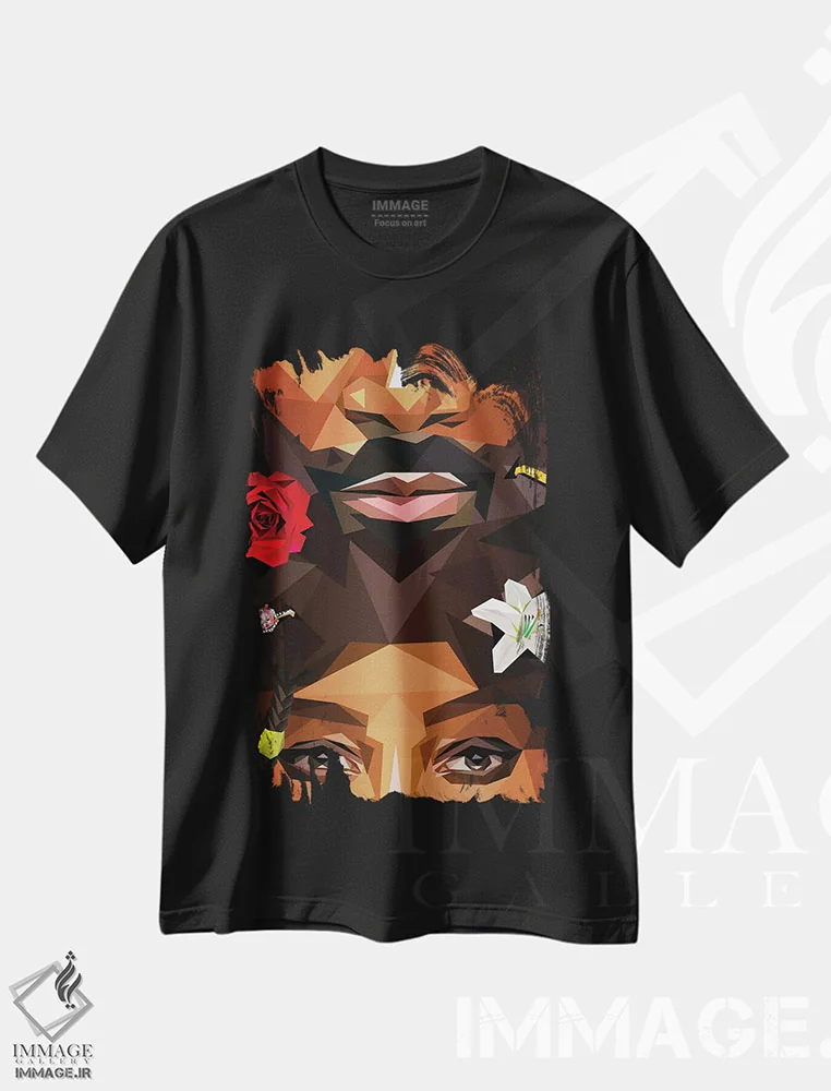 تیشرت مشکی طرح دار اتحاد، هنر آمریکایی آفریقایی تبار اثر مایکل جرماین داوتی | فروشگاه ایماژ