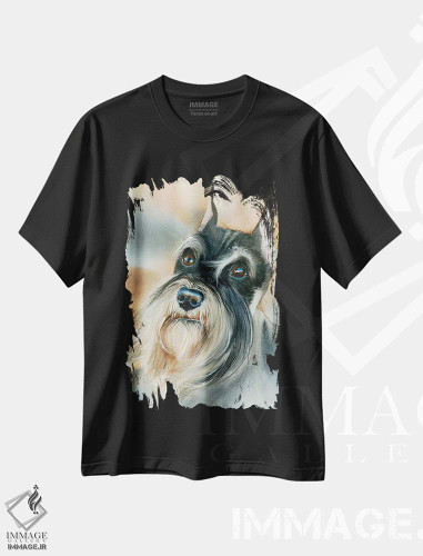 تیشرت مشکی طرح دار سیبیلو، هنر فاخر معاصر اثر جودیت استاین | فروشگاه ایماژ