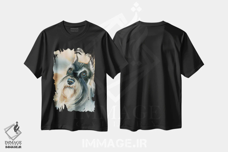 تیشرت مشکی طرح دار سیبیلو، هنر فاخر معاصر اثر جودیت استاین | فروشگاه ایماژ