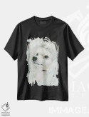 تیشرت مشکی طرح دار سگ نازپرورده، هنر فاخر معاصر اثر جودیت استاین | فروشگاه ایماژ