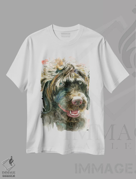 تیشرت سفید طرح دار پورتی، هنر فاخر معاصر اثر جودیت استاین | immage.ir