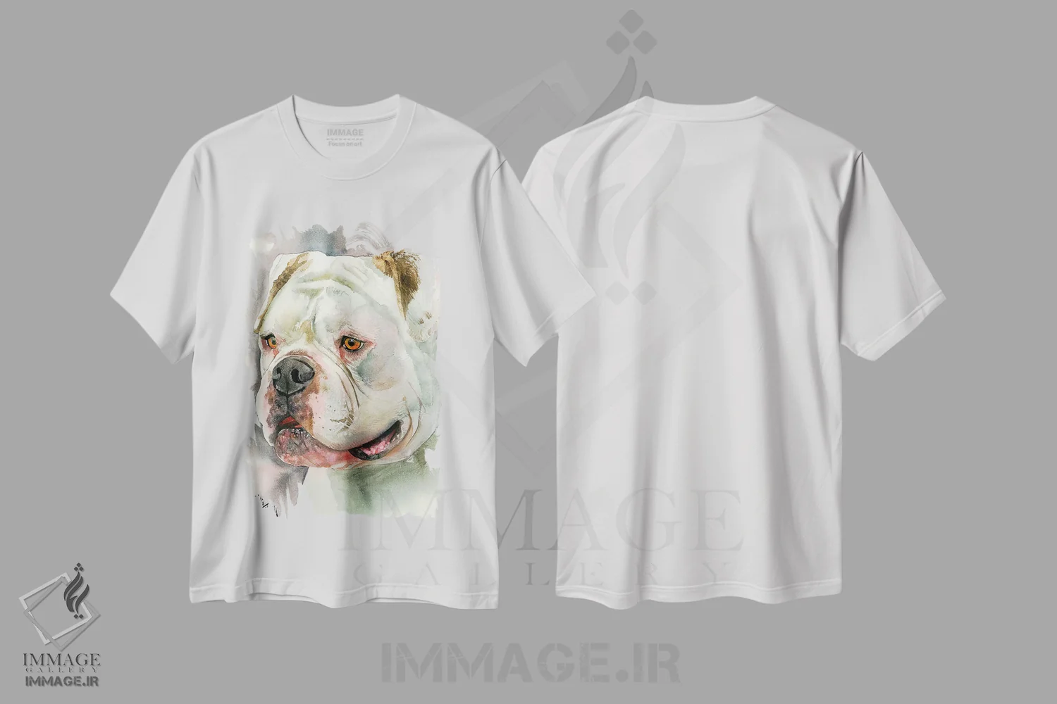 تیشرت سفید طرح دار با من مدارا کن، هنر فاخر معاصر اثر جودیت استاین | فروشگاه ایماژ