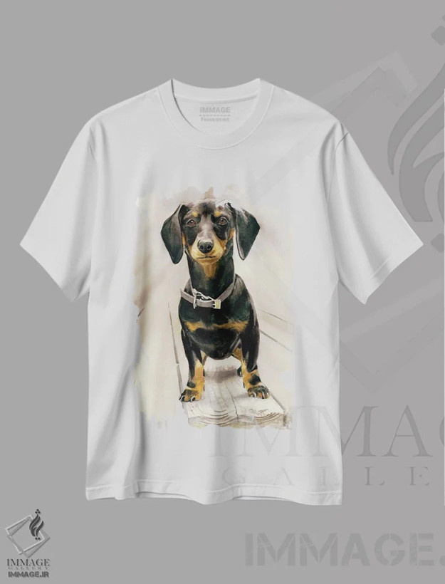 تیشرت سفید طرح دار سَمی، هنر فاخر معاصر اثر جودیت استاین | فروشگاه ایماژ