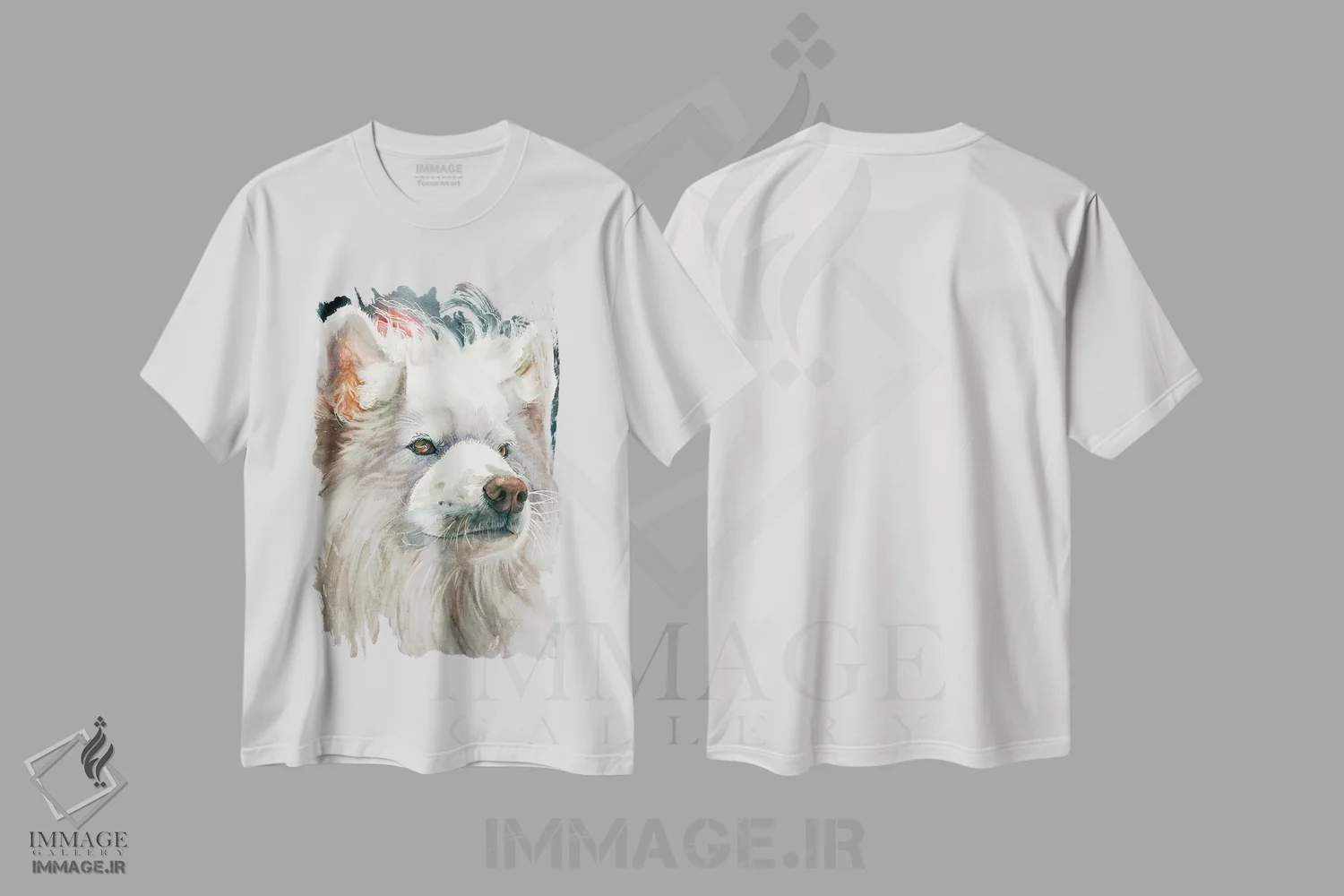 تیشرت سفید طرح دار لبخند سمی، هنر فاخر معاصر اثر جودیت استاین | immage.ir