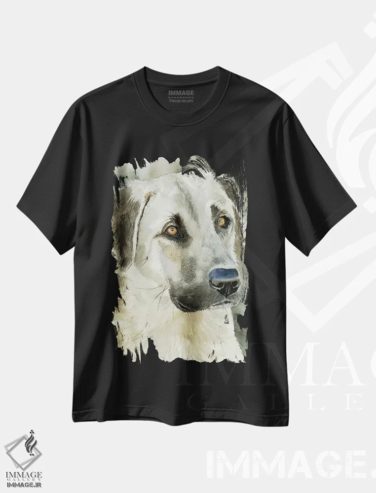 تیشرت مشکی طرح دار نگهبان چوپان اثر جودیت استاین | فروشگاه ایماژ