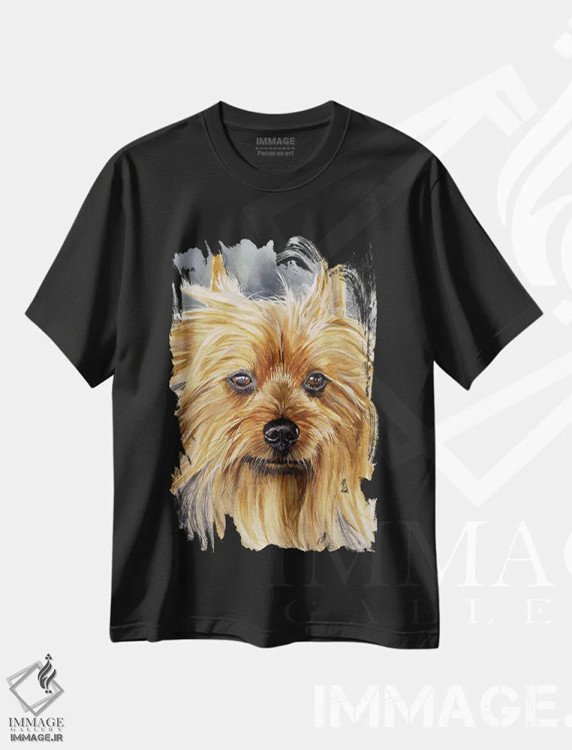 تیشرت مشکی طرح دار نرم مثل ابریشم، هنر فاخر معاصر اثر جودیت استاین | immage.ir