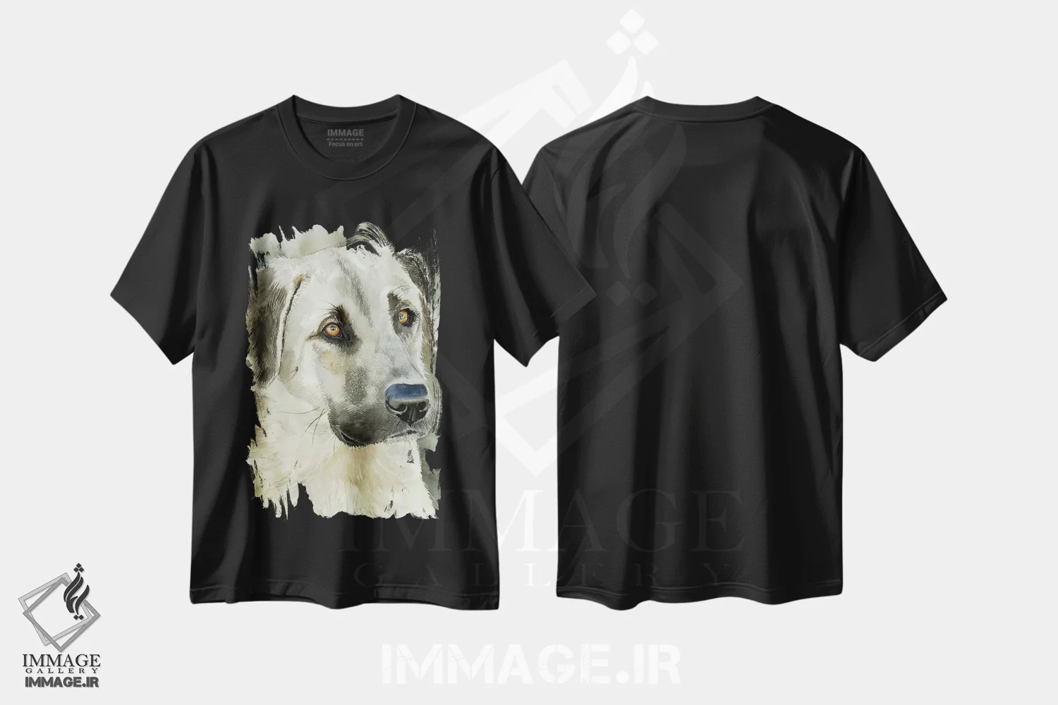 تیشرت مشکی طرح دار نگهبان چوپان اثر جودیت استاین | فروشگاه ایماژ