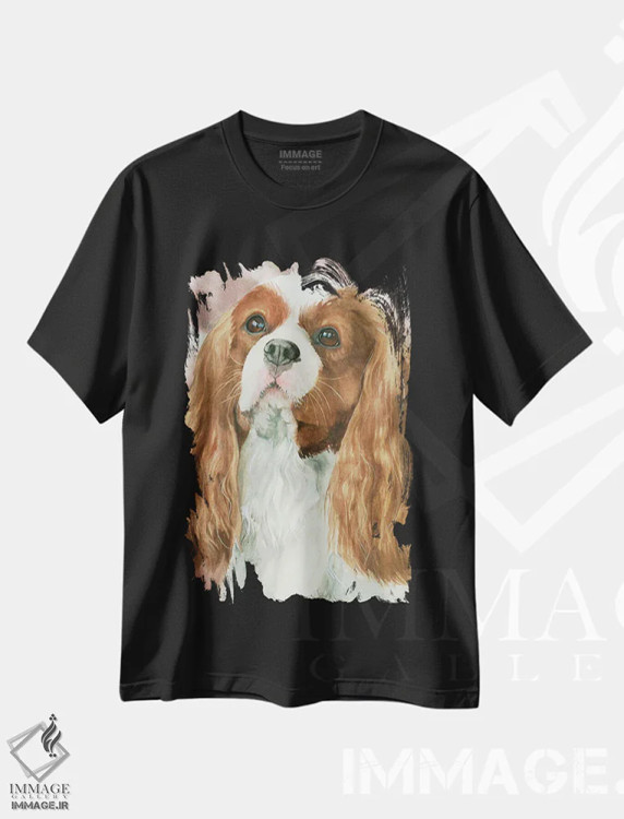 تیشرت مشکی طرح دار چه شوالیه وار، هنر فاخر معاصر اثر جودیت استاین | فروشگاه ایماژ