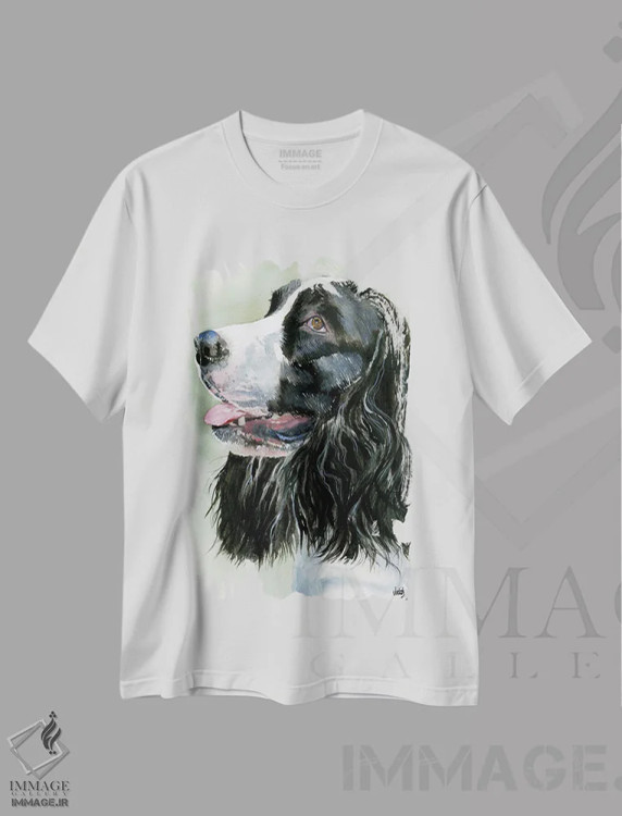 تیشرت سفید طرح دار زمان بهار، هنر فاخر معاصر اثر جودیت استاین | فروشگاه ایماژ