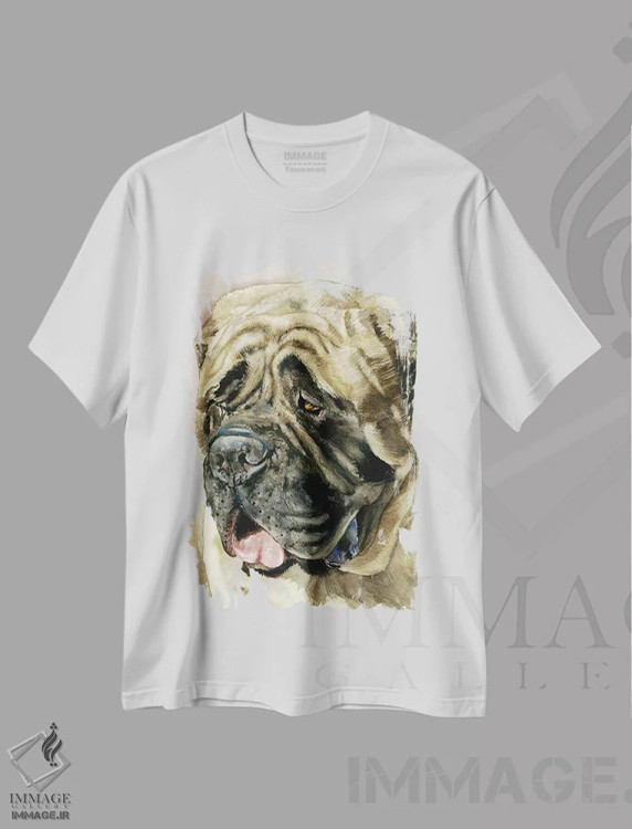 تیشرت سفید طرح دار غول مهربان، هنر فاخر معاصر اثر جودیت استاین | فروشگاه ایماژ