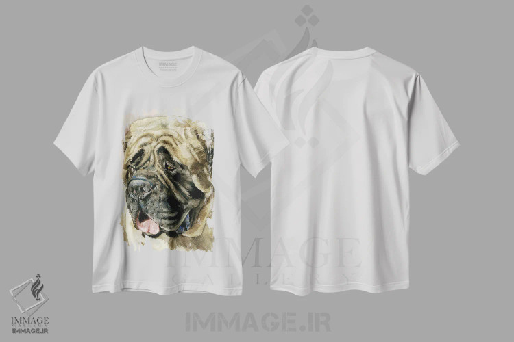 تیشرت سفید طرح دار غول مهربان، هنر فاخر معاصر اثر جودیت استاین | فروشگاه ایماژ