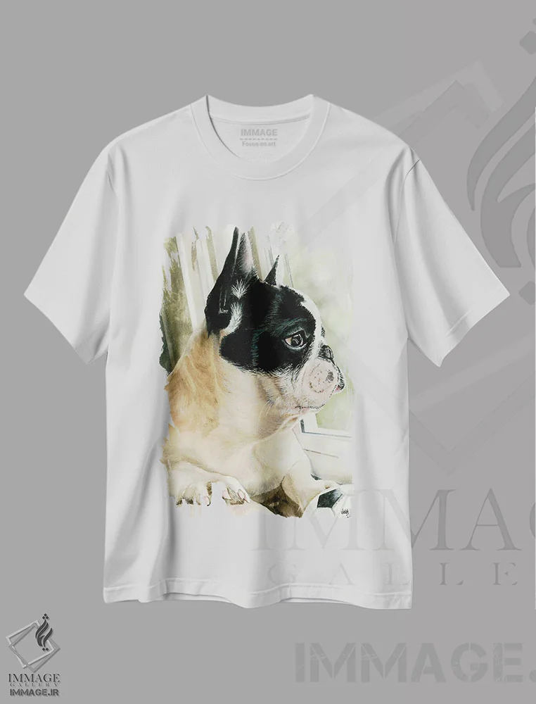 تیشرت سفید طرح دار اولیس، هنر فاخر معاصر اثر جودیت استاین | immage.ir