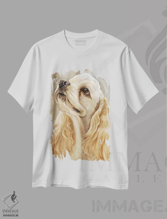 تیشرت سفید طرح دار دم تکان ده، هنر فاخر معاصر اثر جودیت استاین | immage.ir