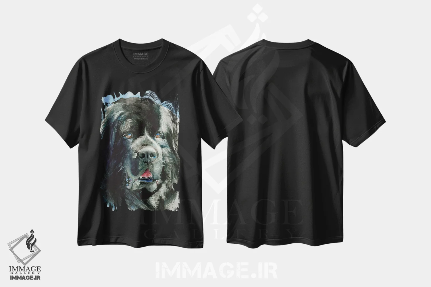 تیشرت مشکی طرح دار چه خبر نیوفی، هنر فاخر معاصر اثر جودیت استاین | فروشگاه ایماژ