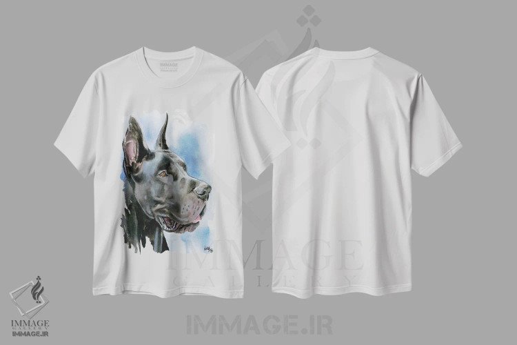 تیشرت سفید طرح دار دانمارکی بزرگ، هنر فاخر معاصر اثر جودیت استاین | immage.ir