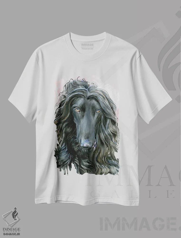 تیشرت سفید طرح دار سگ کشتی نوح، تزئینی اثر جودیت استاین | immage.ir