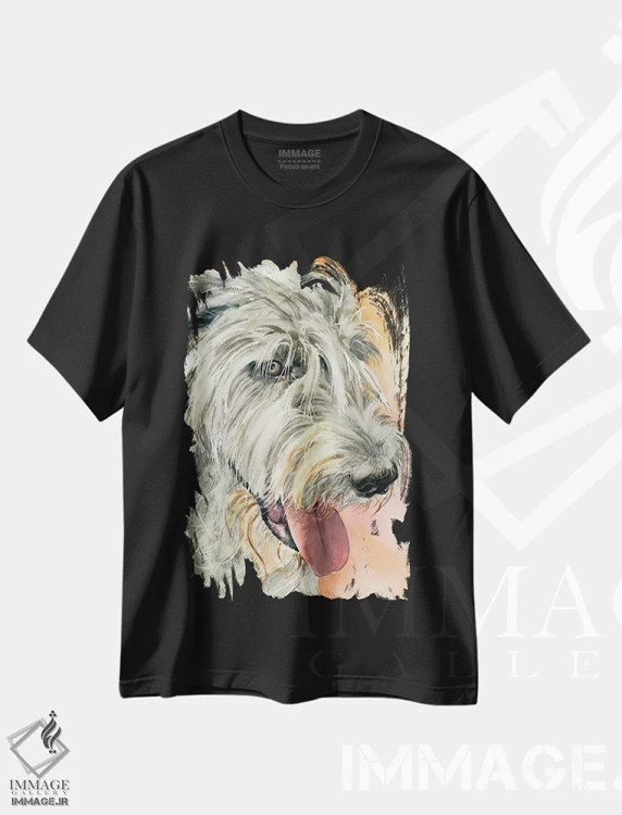 تیشرت مشکی طرح دار چشمان ایرلندی، تزئینی اثر جودیت استاین | فروشگاه ایماژ