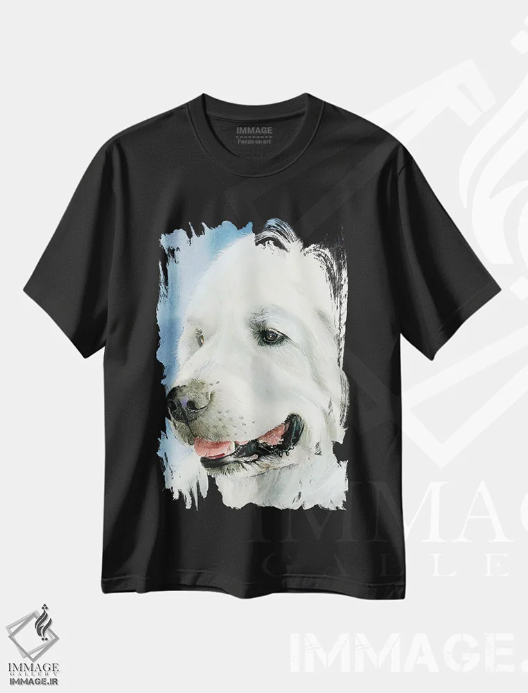 تیشرت مشکی طرح دار ظرافت خاص، هنر فاخر معاصر اثر جودیت استاین | immage.ir