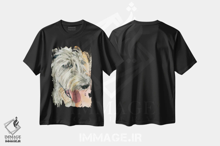 تیشرت مشکی طرح دار چشمان ایرلندی، تزئینی اثر جودیت استاین | فروشگاه ایماژ