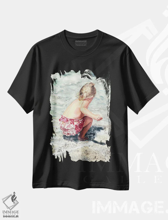 تیشرت مشکی طرح دار آزادی دریایی، دکور ساحلی اثر جودیت استاین | immage.ir