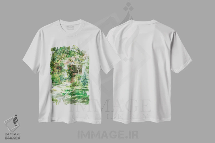 تیشرت سفید طرح دار عمارت پنهان، دکور معاصر اثر جودیت استاین | immage.ir