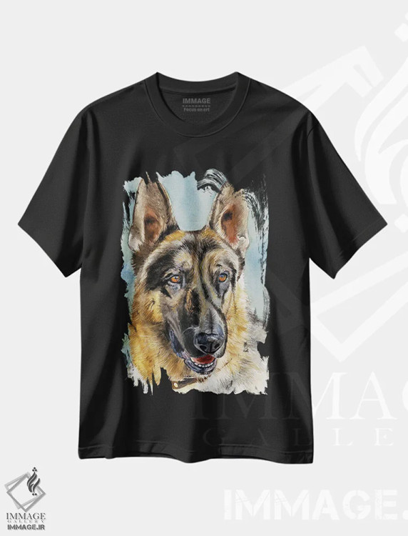 تیشرت مشکی طرح دار هوش و قدرت جسمانی، هنر فاخر معاصر اثر جودیت استاین | immage.ir