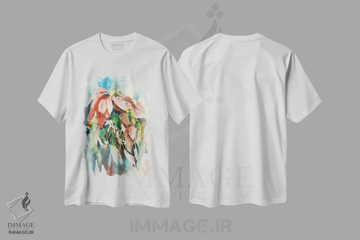 تیشرت سفید طرح دار پوینستیا، دکور معاصر اثر جودیت استاین | immage.ir